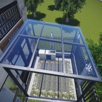 东莞玻璃厂家安装不锈钢 钢化玻璃雨棚 上门量尺寸建筑玻璃露台 10平方米