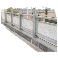 花岗岩五莲花芝麻白桥栏杆河道堤坝护城河大理石护栏庭院景观石材  3米