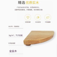实木扇形隔板橡胶木转角墙角置物架墙架木质壁挂置物板搁板装饰架  1件