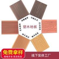 户外共挤木塑地板 庭院露台防腐塑木板 圆孔PE木塑板厂家批发  1块