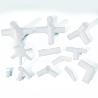 百塑源塑料立体三通接头25mm快接管件户外硬管架子配件  1个