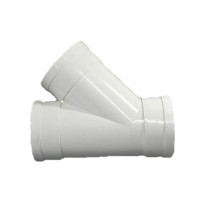 pvc排水管件批发 pvc排水三通 量大价优 异径斜三通45度pvc斜三通  6个
