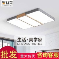 彩色客厅灯led吸顶灯 现代简约长方形顶灯 大厅灯具全屋套餐 1套