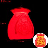 LED立体福袋灯节日布置氛围灯户外防水工程挂树灯街道亮化装饰灯  4个