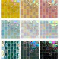 水晶玻璃马赛克泳池瓷砖网红浴室阳台卫生间厨房背景墙幻彩马赛克  22片