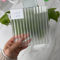 （面议）5mm超白长虹油砂竖纹花纹钢化玻璃高奢隔断建筑门窗阳台扶手玻璃   10平方米